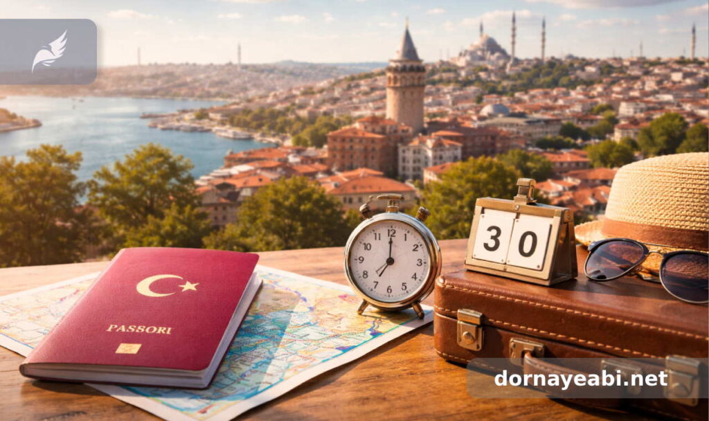 مدت زمان اقامت در ترکیه
